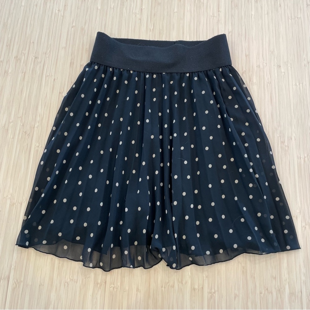 Zara polka dot high waisted pleated skirt small